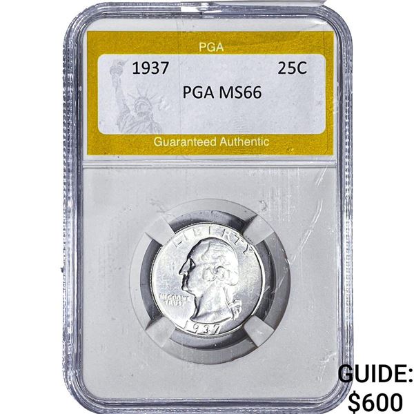 1937 Washington Silver Quarter PGA MS66