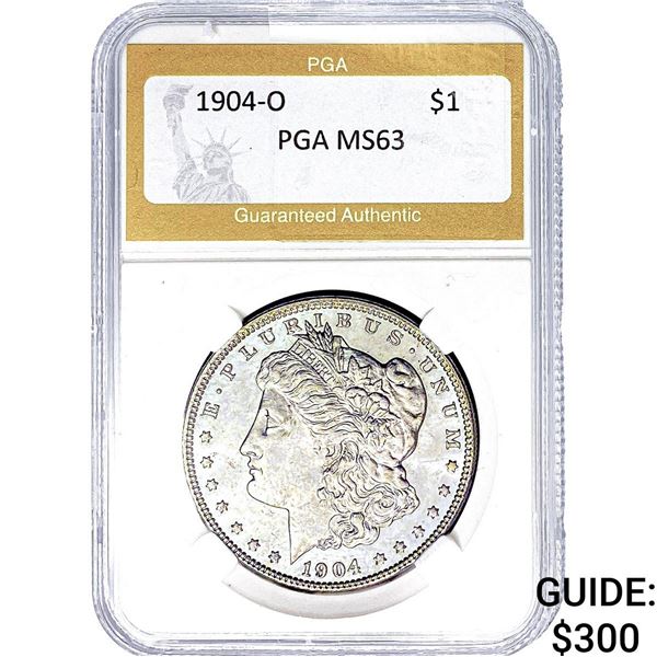 1904-O Morgan Silver Dollar PGA MS63