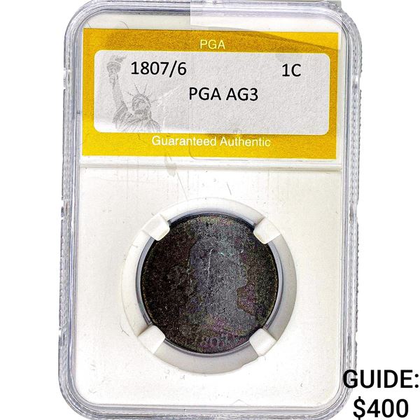 1807/6 Draped Bust Large Cent PGA AG3