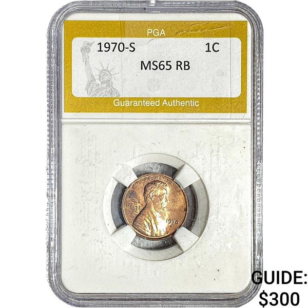 1970-S Lincoln Memorial Cent PGA MS65 RB