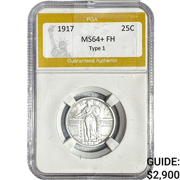 1917 Standing Liberty Quarter PGA MS64+ FH Type 1