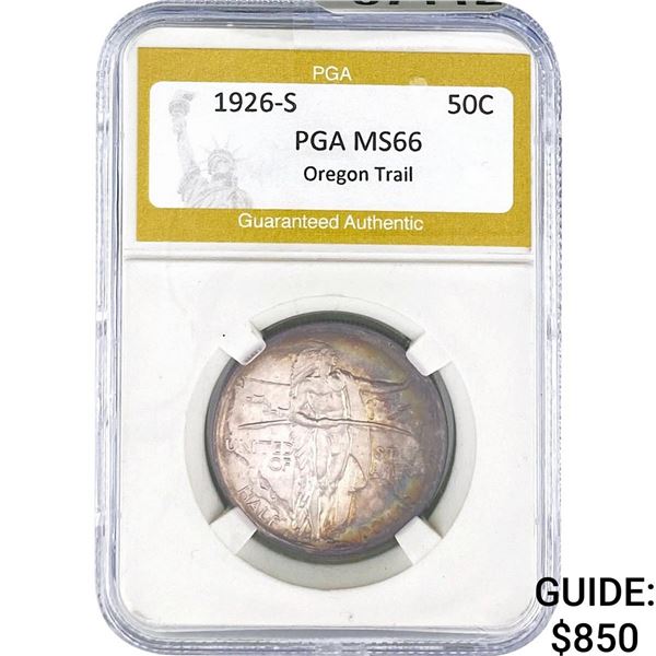 1926-S Oregon Trail Half Dollar PGA MS66