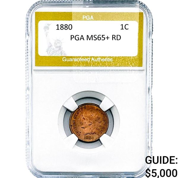 1880 Indian Head Cent PGA MS65+ RD