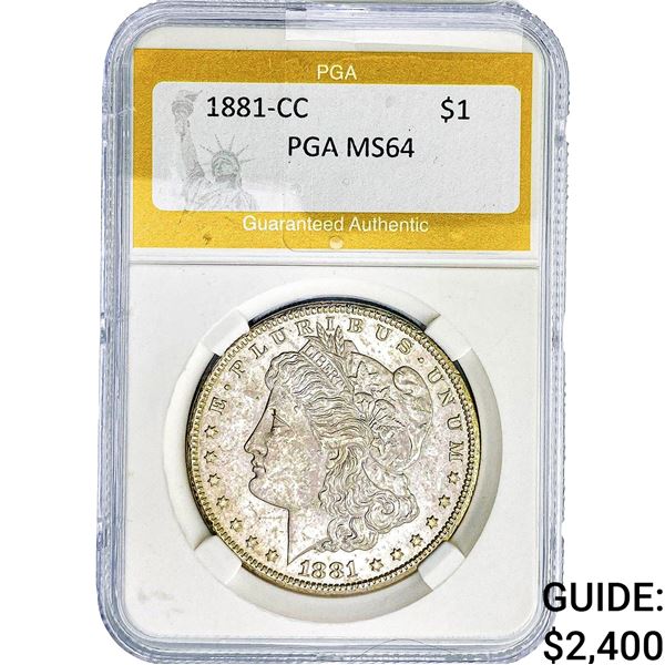 1881-CC Morgan Silver Dollar PGA MS64