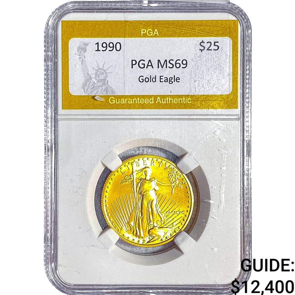 1990 1/2oz $25 Gold Eagle PGA MS69