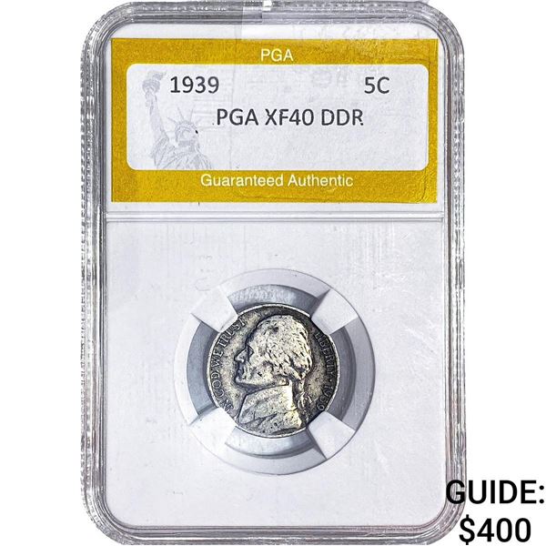 1939 Jefferson Nickel PGA XF40 DDR