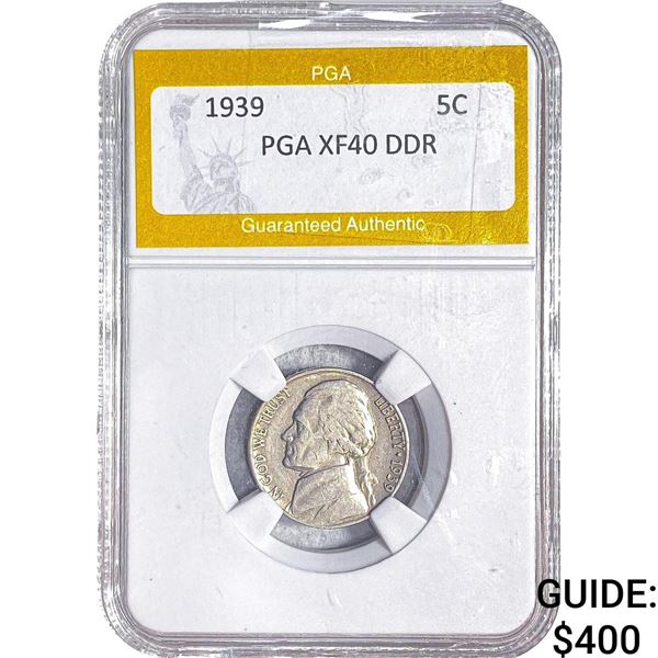 1939 Jefferson Nickel PGA XF40 DDR