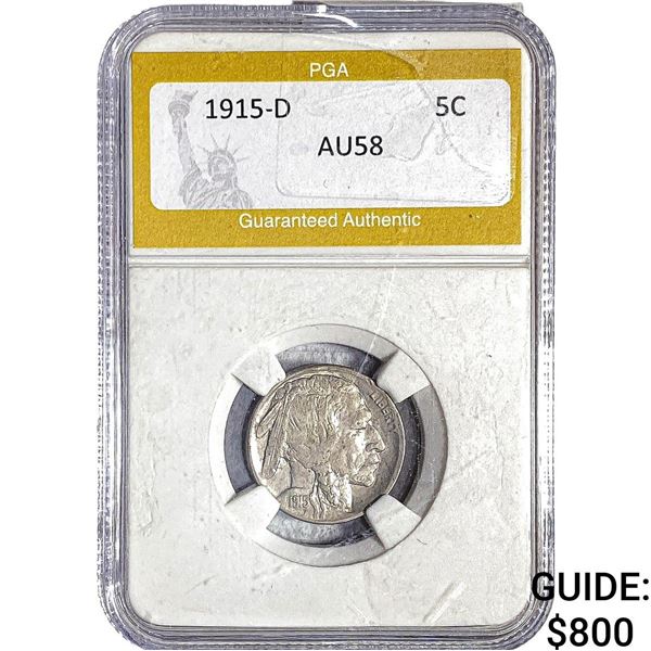 1915-D Buffalo Nickel PGA AU58