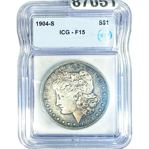 1904-S Morgan Silver Dollar ICG F15