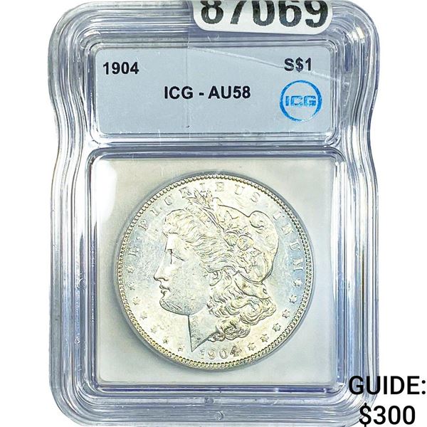 1904 Morgan Silver Dollar ICG AU58