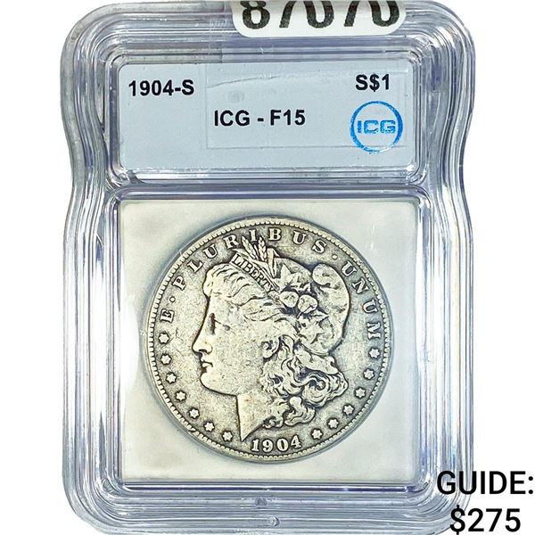 1904-S Morgan Silver Dollar ICG F15