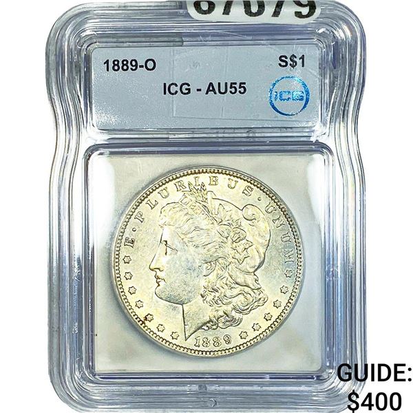 1889-O Morgan Silver Dollar ICG AU55