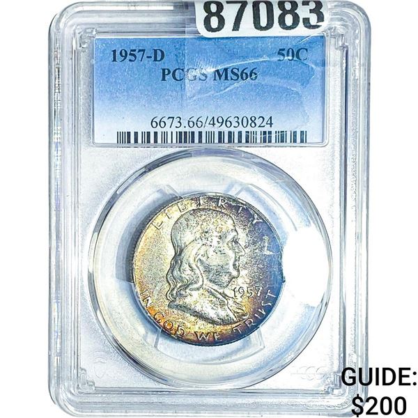 1957-D Franklin Half Dollar PCGS MS66