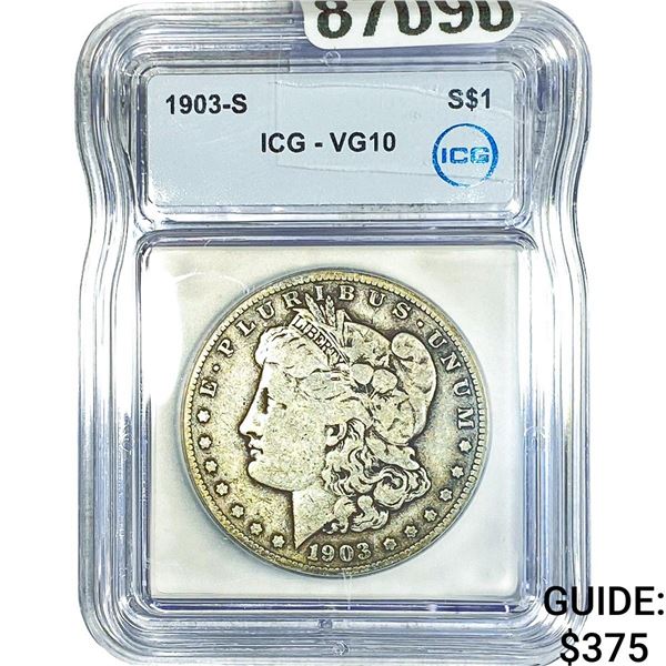 1903-S Morgan Silver Dollar ICG VG10
