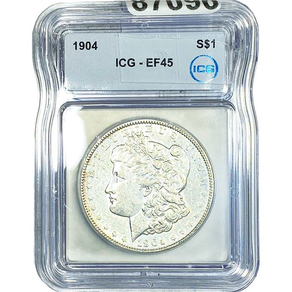 1904 Morgan Silver Dollar ICG EF45