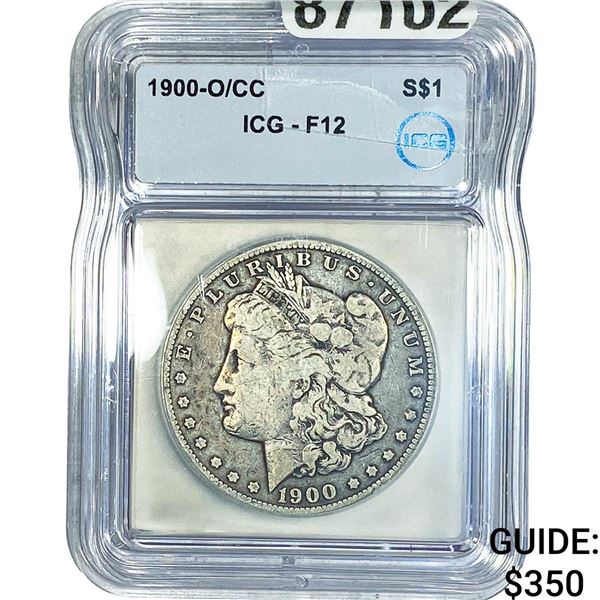1900-O/CC Morgan Silver Dollar ICG F12