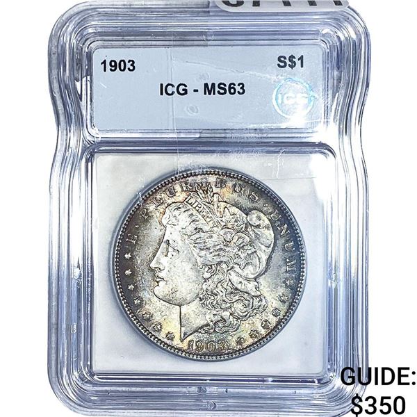 1903 Morgan Silver Dollar ICG MS63