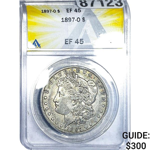 1897-O Morgan Silver Dollar ANACS EF45