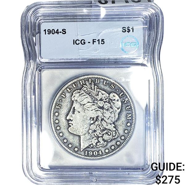 1904-S Morgan Silver Dollar ICG F15