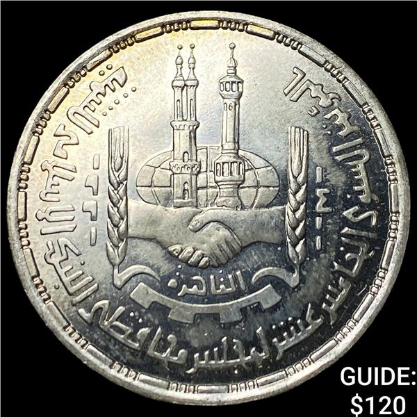 1411[1991] Egypt Silver 5 Pounds Islamic Dev. Bank