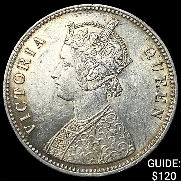 1862 British India Silver Rupee