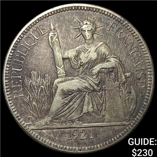 1921 French Indo-China .7813oz Silver Piastre