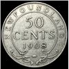 Image 2 : 1908 Newfoundland Silver 50 Cents