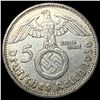 Image 2 : 1936 Germany Silver 5 Riechsmark