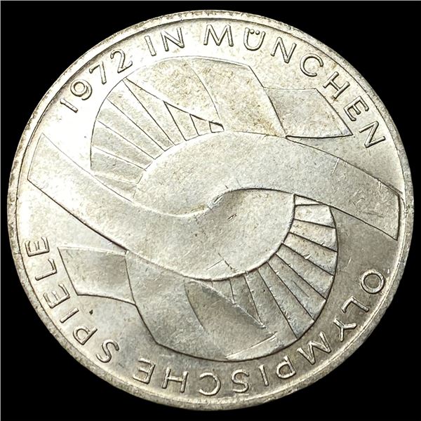 1972 Germany Silver 10 Mark Olympic