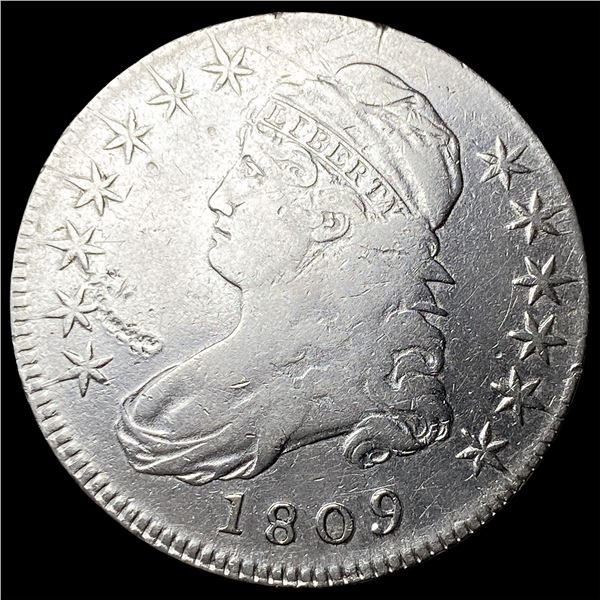 1809 Capped Bust Half Dollar ABOUT  UNCIRCULATED