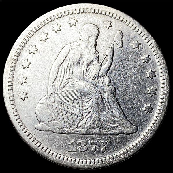 1877-S Silver Seated Liberty Quarter NEARLY  UNCIRCULATED