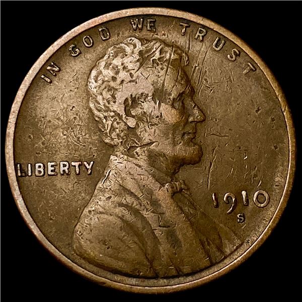1910-S Lincoln Wheat Cent LIGHTLY CIRCULATED