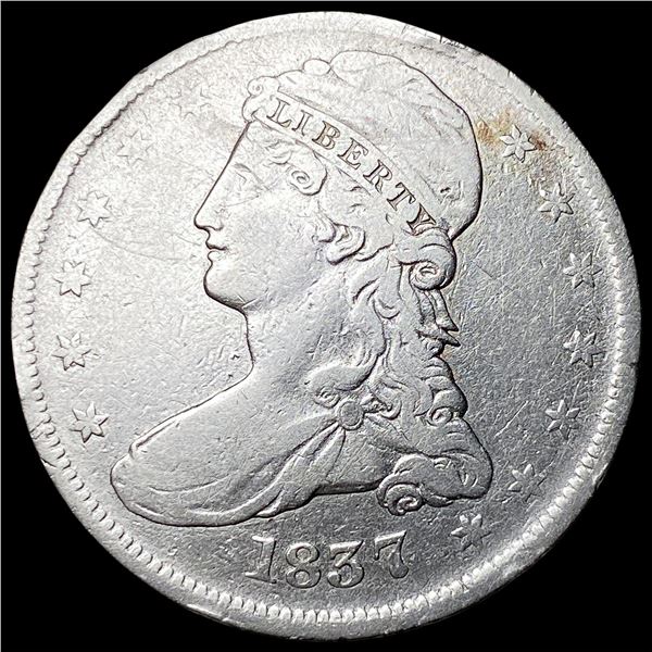 1837 Capped Bust Half Dollar ABOUT  UNCIRCULATED