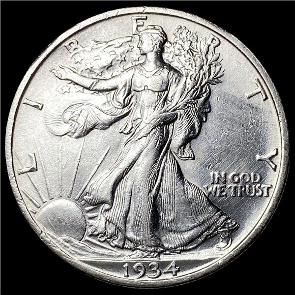 1934-S Silver Walking Liberty Half Dollar  CHOICE AU