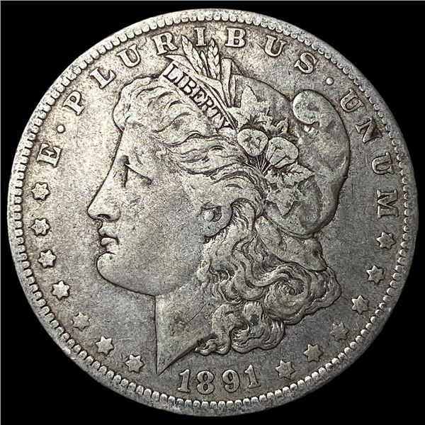 1891-O Silver Morgan Dollar ABOUT  UNCIRCULATED