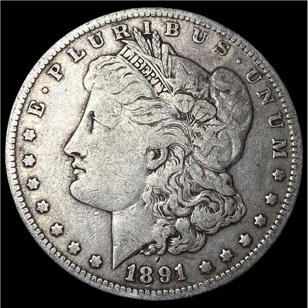 1891-O Silver Morgan Dollar ABOUT  UNCIRCULATED