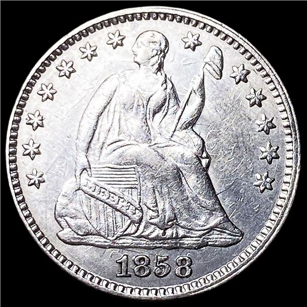 1858 Silver Seated Liberty Half Dime UNCIRCULATED