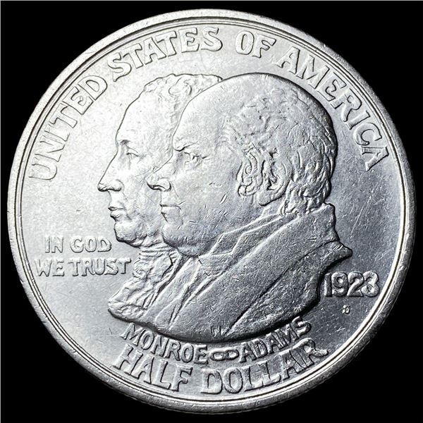 1923-S Silver Monroe Doctrine Half Dollar CLOSELY UNCIRCULATED