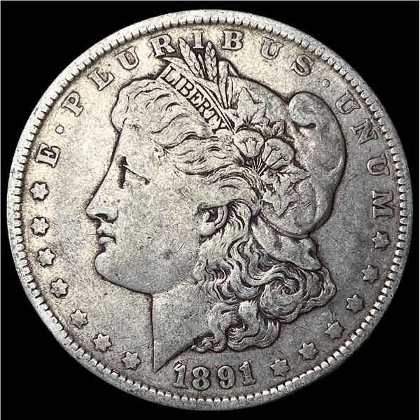 1891-O Silver Morgan Dollar ABOUT  UNCIRCULATED