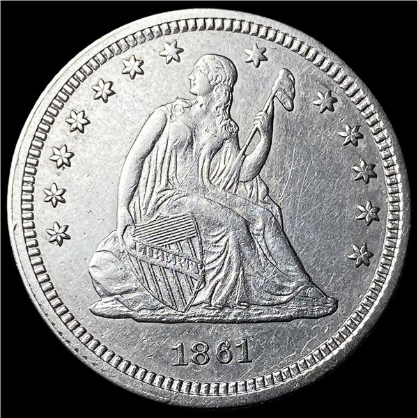 1861 Seated Liberty Quarter CLOSELY  UNCIRCULATED
