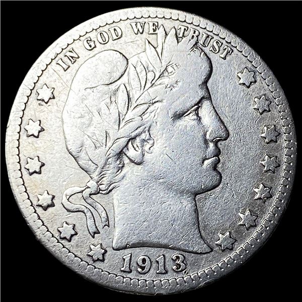 1913-D Silver Barber Quarter NEARLY  UNCIRCULATED