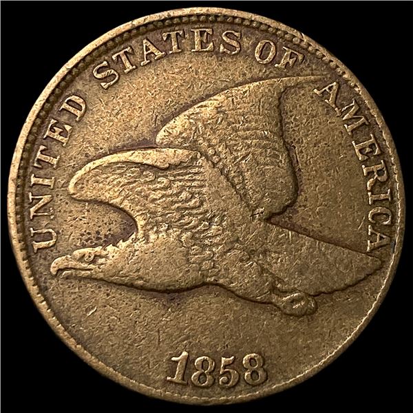 1858 Flying Eagle Cent ABOUT UNCIRCULATED
