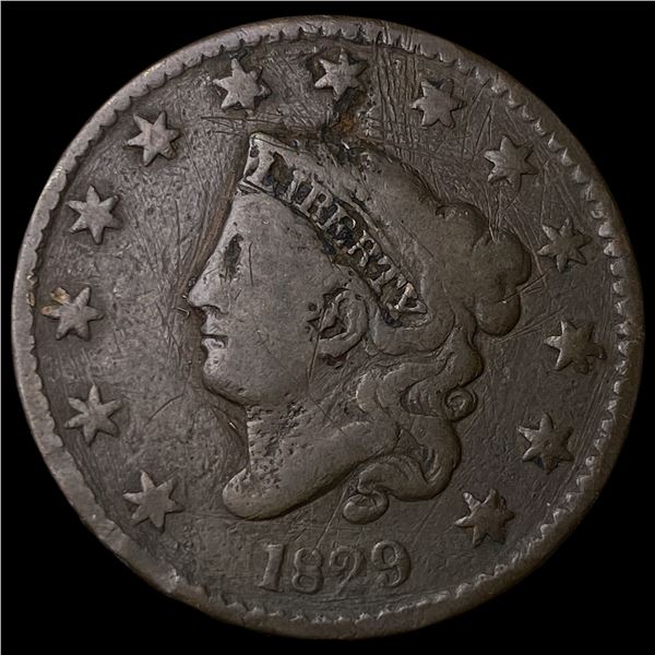 1829 Coronet Head Large Cent LIGHTLY CIRCULATED