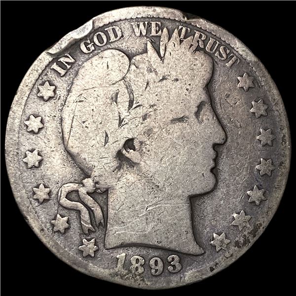 1893-S Silver Barber Half Dollar NICELY  CIRCULATED
