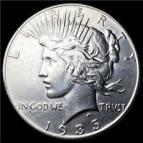 1935 Silver Peace Dollar CLOSELY UNCIRCULATED