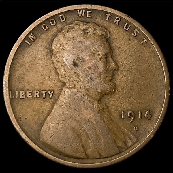 1914-D Lincoln Wheat Cent LIGHTLY CIRCULATED