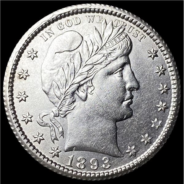 1893-O Barber Silver Quarter UNCIRCULATED