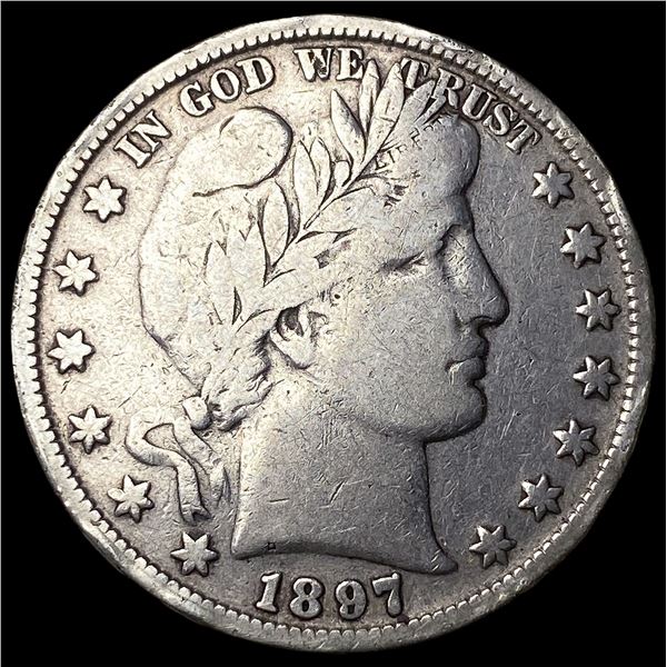 1897 Silver Barber Half Dollar LIGHTLY CIRCULATED