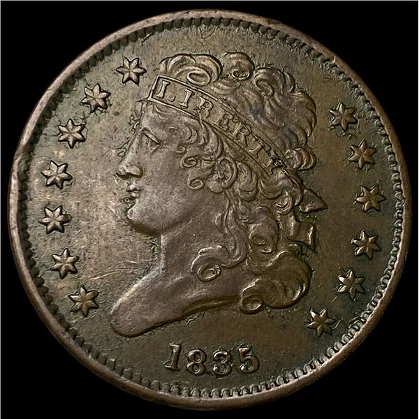 1835 Classic Head Half Cent CHOICE AU