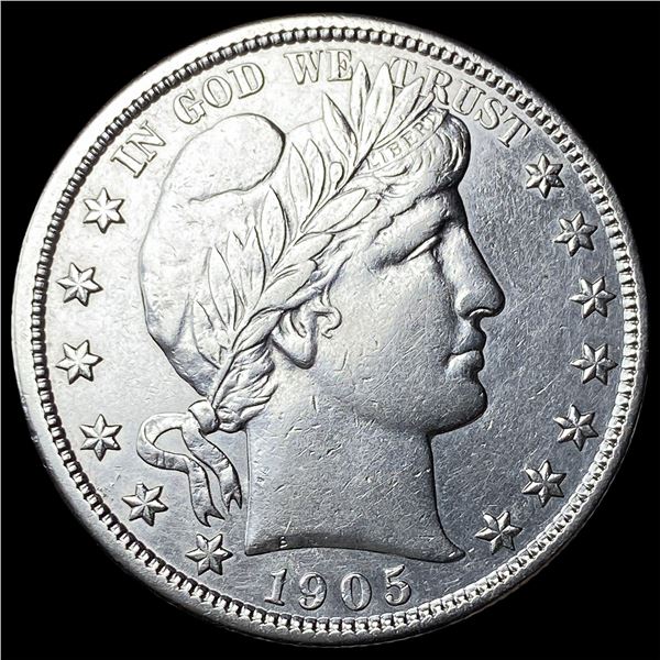 1905-S Silver Barber Half Dollar CLOSELY  UNCIRCULATED